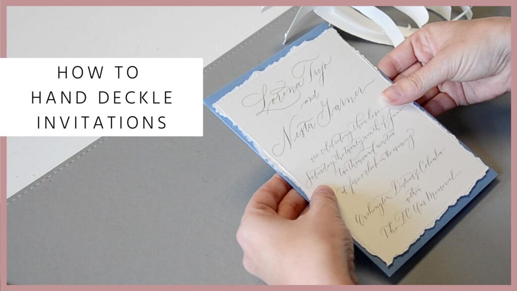 How to hand deckle invitations